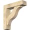 Ekena Millwork Funston Block Rough Sawn Bracket w/ Offset Brace, Douglas Fir, 6"W x 24"D x 24"H BKT0604X24X24FST05RDF - alternate 1